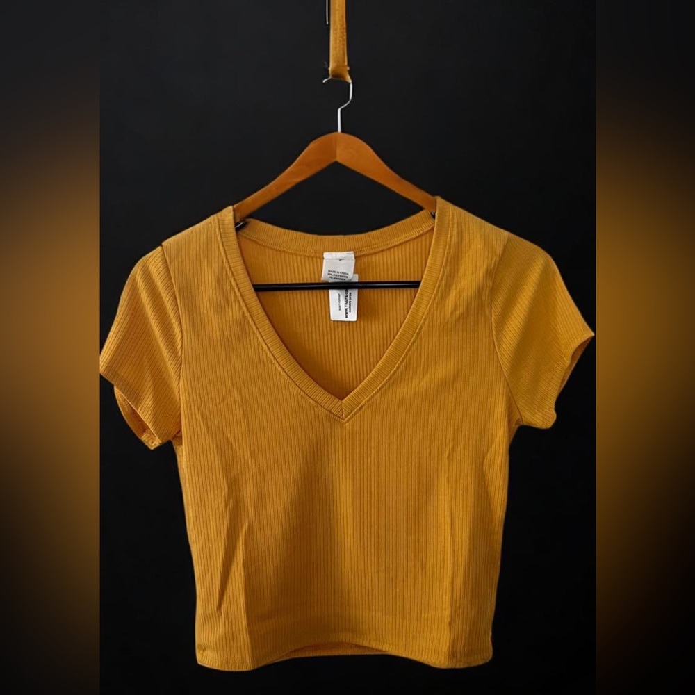 Yellow cropped top